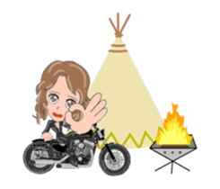 I LOVE American Motorcycle!! For Lady sticker #13859527