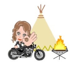 I LOVE American Motorcycle!! For Lady sticker #13859527