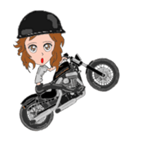 I LOVE American Motorcycle!! For Lady sticker #13859528