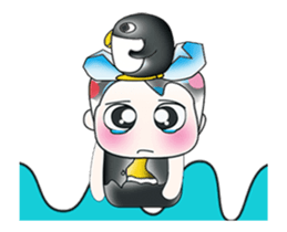 Hello! My name is Shiba. I love Penguin! sticker #13859976