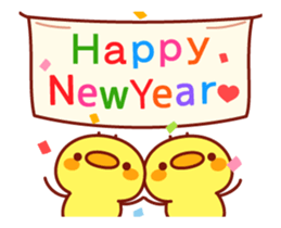 Message Chick animation(winter) sticker #13860434
