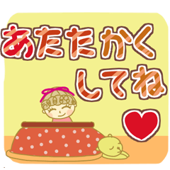 Sticker of Girl with a red ribbon