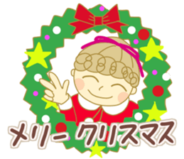 Sticker of Girl with a red ribbon sticker #13860454