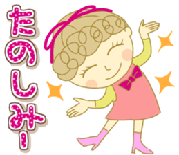 Sticker of Girl with a red ribbon sticker #13860457