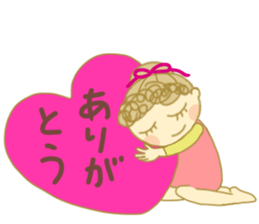 Sticker of Girl with a red ribbon sticker #13860478