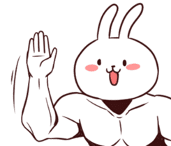 Muscle Animal (Rabbit) sticker #13861070