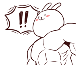 Muscle Animal (Rabbit) sticker #13861074