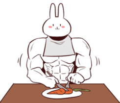 Muscle Animal (Rabbit) sticker #13861082