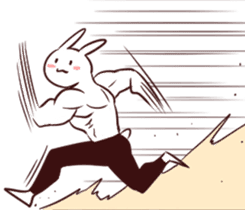 Muscle Animal (Rabbit) sticker #13861086