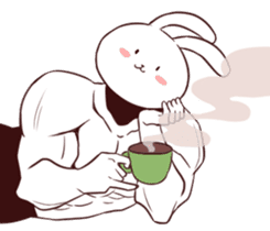 Muscle Animal (Rabbit) sticker #13861087