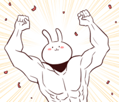 Muscle Animal (Rabbit) sticker #13861091