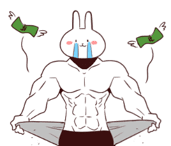 Muscle Animal (Rabbit) sticker #13861097