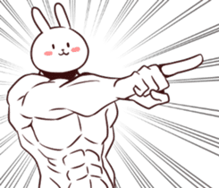 Muscle Animal (Rabbit) sticker #13861099