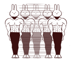 Muscle Animal (Rabbit) sticker #13861108