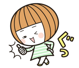 Okappa-chan goes her own way! sticker #13861121