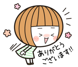Okappa-chan goes her own way! sticker #13861123