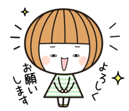 Okappa-chan goes her own way! sticker #13861124