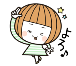 Okappa-chan goes her own way! sticker #13861125