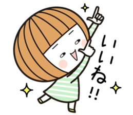 Okappa-chan goes her own way! sticker #13861126