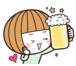 Okappa-chan goes her own way! sticker #13861130