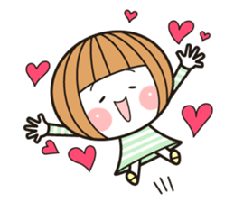 Okappa-chan goes her own way! sticker #13861133