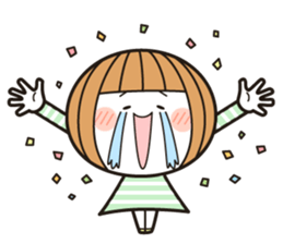 Okappa-chan goes her own way! sticker #13861134