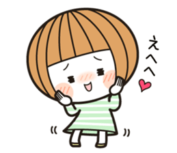 Okappa-chan goes her own way! sticker #13861135