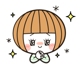 Okappa-chan goes her own way! sticker #13861137