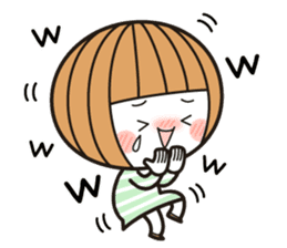 Okappa-chan goes her own way! sticker #13861138