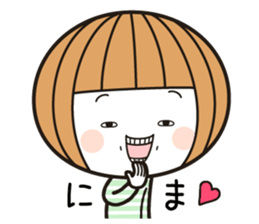 Okappa-chan goes her own way! sticker #13861142