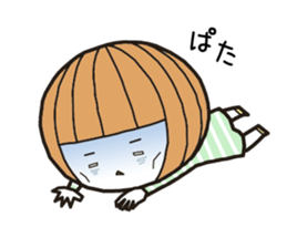 Okappa-chan goes her own way! sticker #13861147