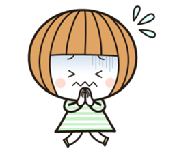 Okappa-chan goes her own way! sticker #13861154