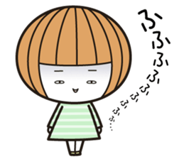 Okappa-chan goes her own way! sticker #13861155