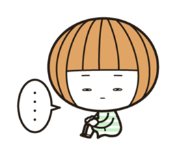 Okappa-chan goes her own way! sticker #13861157