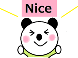 sticker of the english panda sticker #13861222