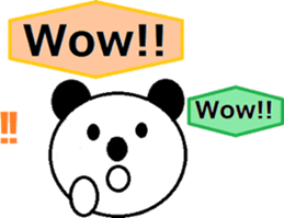 sticker of the english panda sticker #13861228