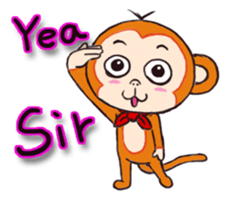 Lovely little monkey sticker #13861374