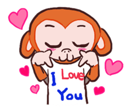 Lovely little monkey sticker #13861383