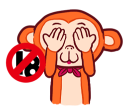 Lovely little monkey sticker #13861388