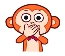 Lovely little monkey sticker #13861389
