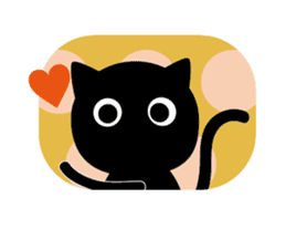 Black cat's honorific Sticker sticker #13861412
