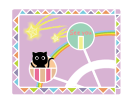 Black cat's honorific Sticker sticker #13861413