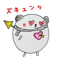 coloring sticker 2-balloon panda sticker #13861441