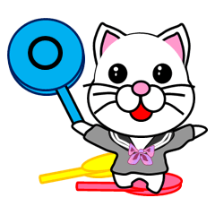 A white cat which is a JK