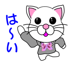 A white cat which is a JK sticker #13862026