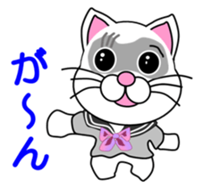 A white cat which is a JK sticker #13862038