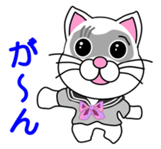 A white cat which is a JK sticker #13862038