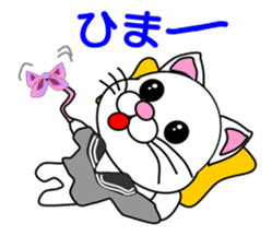 A white cat which is a JK sticker #13862054