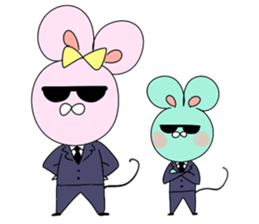 Good friend mouse siblings sticker #13862429