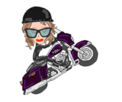 I LOVE American Motorcycle!! For Lady2 sticker #13863191